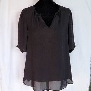 Rose and Olive Black Blouse